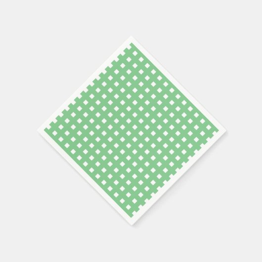 Gingham Checked Stem Grünbuch Napkins Serviette (Ecke)