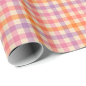 Gingham Checkerboard in Pastel Pinks Geschenkpapier (Rolleneckpunkt)