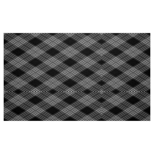 Gingham Checkered Black and Gray Muster Fabric Stoff (Fat Quarter (45,7 x 55,9 cm))