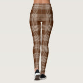 Gingham Checkered Brown und White Leggings (Rückseite)