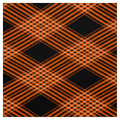 Gingham Checkered Burnt Orange Black Stoff (Muster)