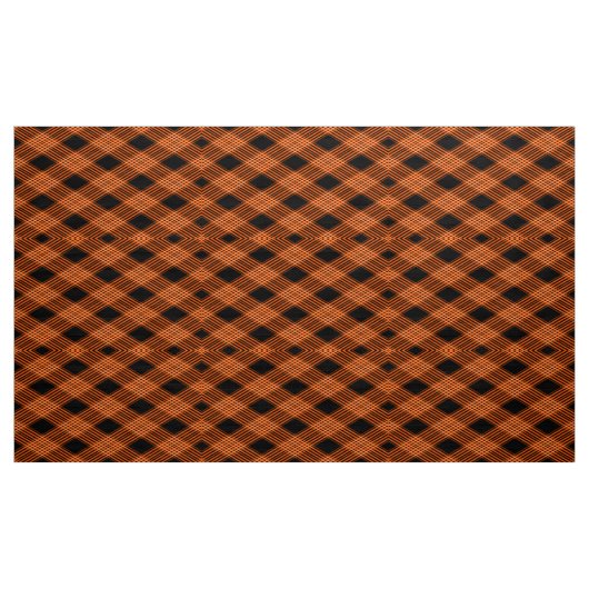 Gingham Checkered Burnt Orange Black Stoff (Yard (91,4 cm))