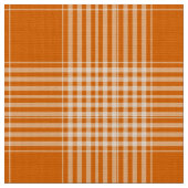 Gingham Checkered Burnt Orange und White Fabric Stoff (Nahaufnahme)