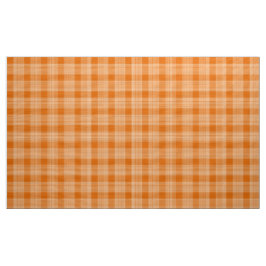 Gingham Checkered Burnt Orange und White Fabric Stoff