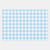 Gingham Checkered Patten Pink, Light Blue, Mauve Geschenkpapier Set (Vorderseite 2)
