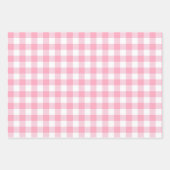 Gingham Checkered Patten Pink, Light Blue, Mauve Geschenkpapier Set (Vorderseite)