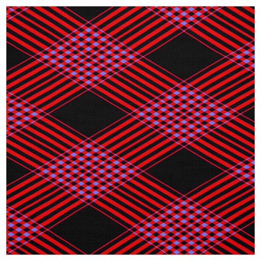 Gingham Checkered Red and Black Pattern Fabric Stoff (Muster)
