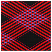 Gingham Checkered Red and Black Pattern Fabric Stoff (Nahaufnahme)