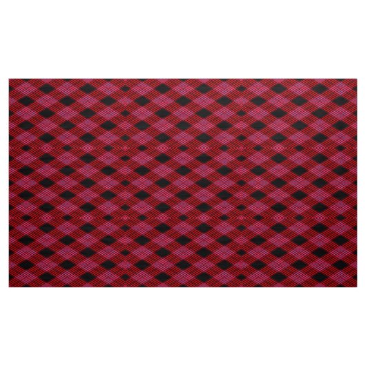 Gingham Checkered Red and Black Pattern Fabric Stoff (Yard (91,4 cm))