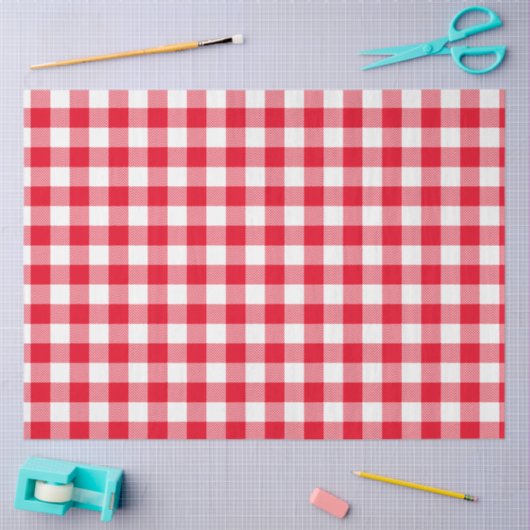 Gingham Checkered Striping Muster Template Seidenpapier (Basteln)