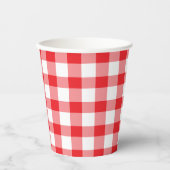 Gingham Checks Pappbecher (Vorderseite)