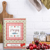 Gingham Cherry Recipe Notebook Notizblock
