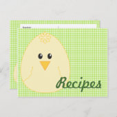 Gingham Chicken Rezept Postcard Postkarte (Vorne/Hinten)