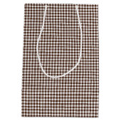 Gingham-Chocolate Brown-Gift-Bag Mittlere Geschenktüte (Rückseite)