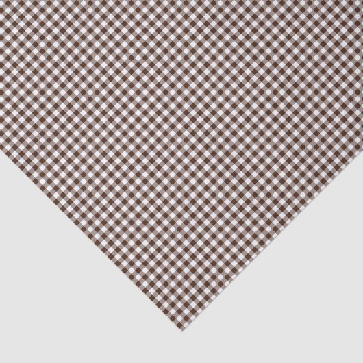 Gingham-Chocolate-Brown-Tissue-Umpackpapier Seidenpapier (Ausschnitt)