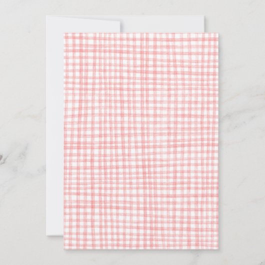 Gingham Christmas Quirky Whimsical CUSTOM Party Einladung (Rückseite)