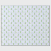 Gingham Christmas Trees Weihnachtswrapping Paper Geschenkpapier (Flach)