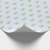Gingham Christmas Trees Weihnachtswrapping Paper Geschenkpapier (Ecke)