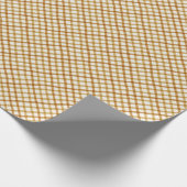 Gingham Christmas Wrapping Paper in Gold Geschenkpapier (Ecke)