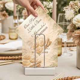 Gingham Cinnamon Bakery Little Bun 1st Birthday Serviette