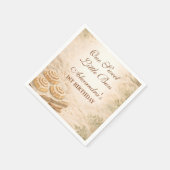 Gingham Cinnamon Bakery Little Bun 1st Birthday Serviette (Ecke)