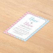 Gingham Classic Nino o Nina Spanischen Genderberic Acryleinladungen (Ablage )