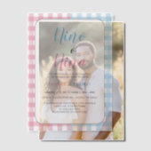 Gingham Classic Nino o Nina Spanischen Genderberic Pergament Einladungen (Versatz (Ehepaar))