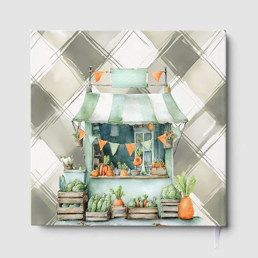 Gingham Clothesline Vor-Ort-Kinderdusche Gästebuch (Rückseite)