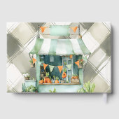 Gingham Clothesline Vor-Ort-Kinderdusche Gästebuch (Rückseite)