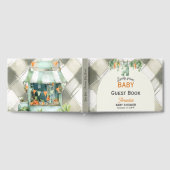 Gingham Clothesline Vor-Ort-Kinderdusche Gästebuch (Voll)