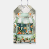 Gingham Clothesline Vor-Ort-Kinderdusche Geschenkanhänger (Rückseite)