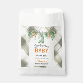 Gingham Clothesline Vor-Ort-Kinderdusche Geschenktütchen (Vorderseite)