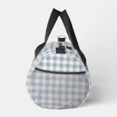Gingham Coastal Preppy Check Blue White Monogram Duffle Bag (Rechts)