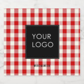 Gingham Company Business Logo Social Media Bierflaschenetikett (Einzelnes Label)