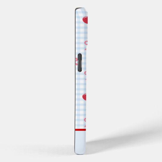 Gingham Coquette Bow Cherry iPhone Case (Rückseite / Rechts)