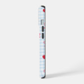 Gingham Coquette-Bow Cherry-iPhone-Hülle iPhone 15 Hülle (Linke Seite)