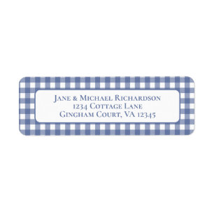 Gingham Cottage Cozy Karomuster Blau und Weiß