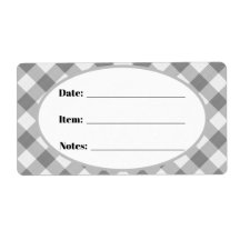 Gingham Country Canning & Food Storage Label
