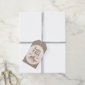 Gingham-Cowboy-Dankeschön-Anhänger Geschenkanhänger (Mit Garn)