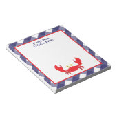 Gingham Crab Personalisiert Notepad Notizblock (angewinkelt)
