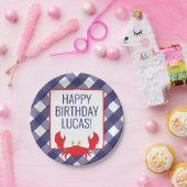 Gingham Crab Personalisiert Party Teller (Party)