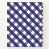 Gingham Crab Personalisiert Spiral Notebook Notizblock (Rückseite)