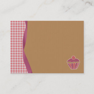 Gingham Cupcake Business Cards Visitenkarte