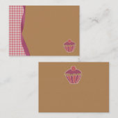 Gingham Cupcake Business Cards Visitenkarte (Vorne/Hinten)