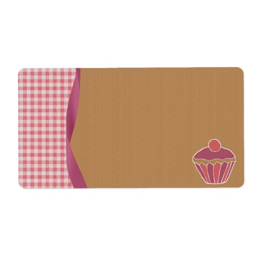 Gingham Cupcake Labels (Vorne)