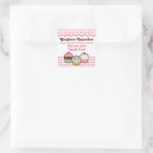 Gingham Cupcakes Danke Stickers (Tasche)