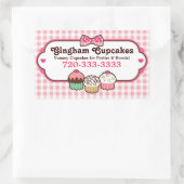 Gingham Cupcakes Stickers (Tasche)