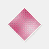 Gingham-Dark Pink Paper Napkins Serviette (Ecke)