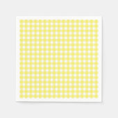 Gingham Design, gelb und weiß Serviette (Vorderseite)