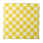 Gingham Diagonal Karos Muster Fliese (Vorderseite)